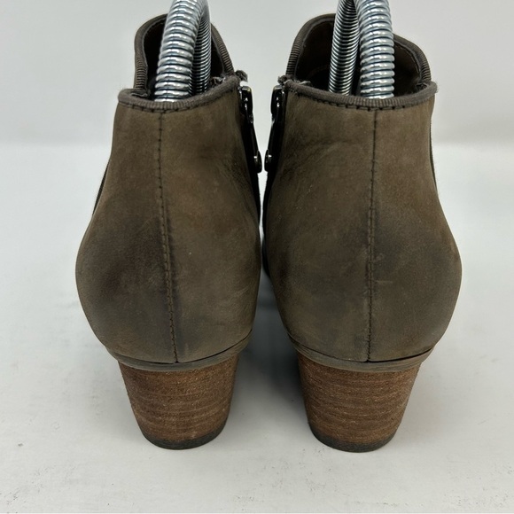 Blondo Brown Olive Green Waterproof Leather Heeled Ankle Boots Size 7.5 - Picture 8 of 13